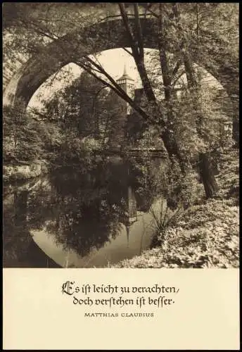 Ansichtskarte Bautzen Budyšin Blick durch den Brückenbogen Spruchkarte 1979