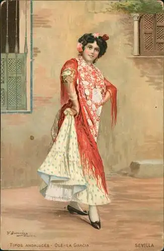 .Spanien Spanien Espana TIPOS ANDALUCES OLÉ LA GRACIA SEVILLA 1906