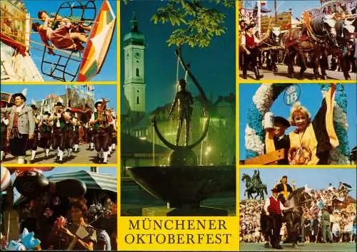 Ansichtskarte München MÜNCHENER OKTOBERFEST (Mehrbildkarte) 1980