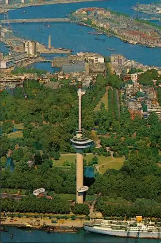 Postkaart Rotterdam Rotterdam Luftbild mit EURO MAST 1980
