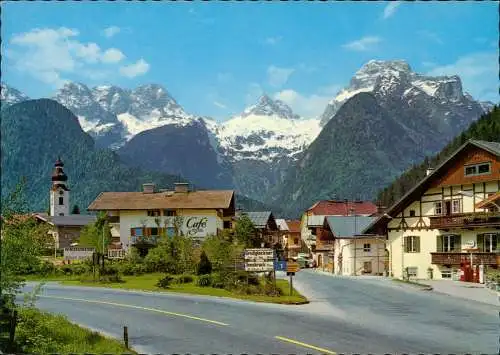 Ansichtskarte Lofer Strassenpartie gegen die Loferer Steinberge 1980