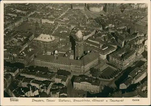 Dresden Luftbild Innenstadt vor der Zerstörung 1945 1960 Walter Hahn:13008