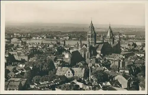 Ansichtskarte Mainz Totale - Fernsicht 1930