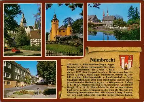 Ansichtskarte Nümbrecht Stadtteilansichten - Chronikkarte 1986