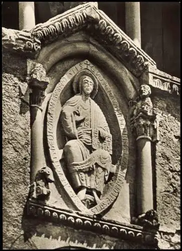 Ravengiersburg Klosterkirche Adikula mit thronendem Christus Westseite 1960