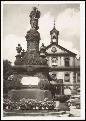 Ansichtskarte Rastatt Ortsansicht mit Denkmal 1966