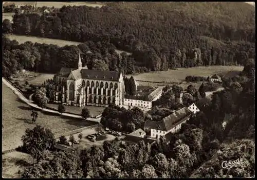 Altenberg-Odenthal Altenberger Dom v. Flugzeug aus, Luftbild 1956