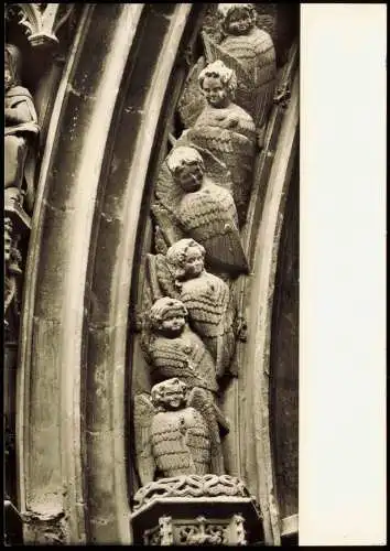 Aix-en-Provence Cathedrale Kathedrale got. West-Portal Arch. (Detail) Engel 1960