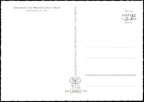 Ansichtskarte Ebern Innenansicht der Marienkapelle in Ebern 1968