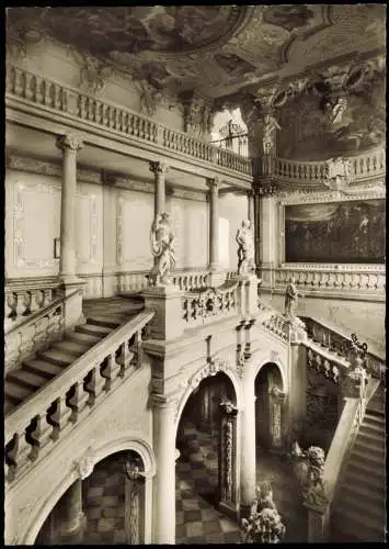 Ebrach Kloster im Steigerwald Treppenhaus des Abteigebäudes 1960