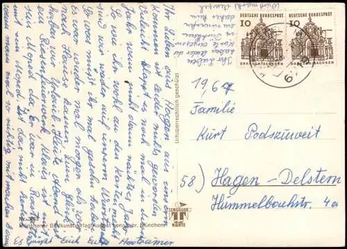 Erzähl'mir keine Märchen! Scherzkarte Wütende Ehefrau mit Ehemann 1967