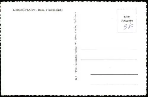 Ansichtskarte Limburg (Lahn) Limburger Dom, Vorderansicht 1964