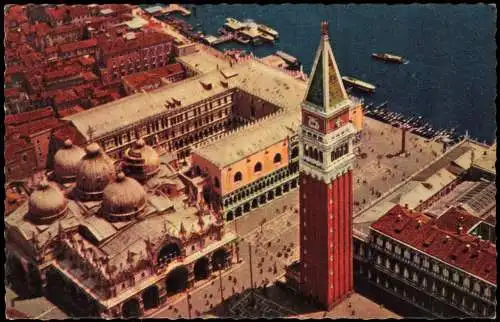 Cartoline Venedig Venezia Luftbild Piazza S. Marco Veduta aerea 1971
