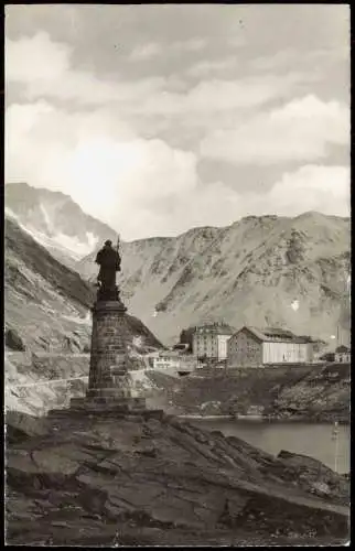 Ansichtskarte Grand-Saint-Bernard la statue et l'hospice 1962