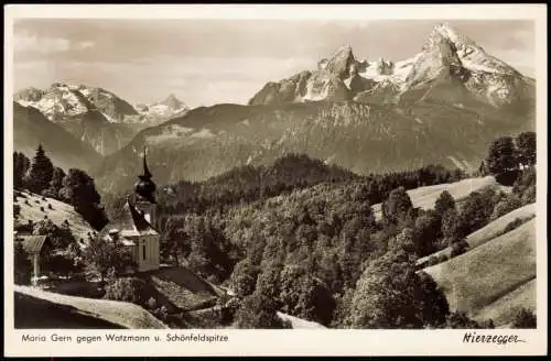 Maria Gern-Berchtesgaden Maria Gern gegen Watzmann u. Schönfeldspitze 1962