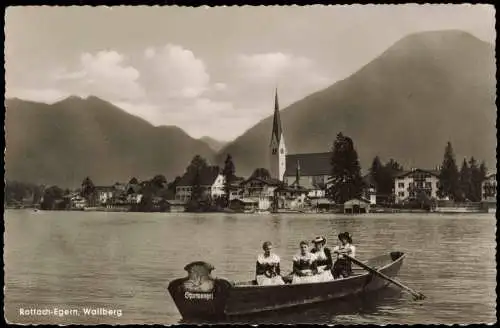 Ansichtskarte Rottach-Egern Wallberg, Boot Frauen 1957