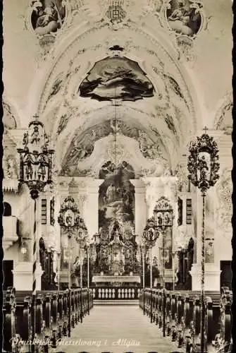 Ansichtskarte Nesselwang Allgäu: Kirche Altar 1954