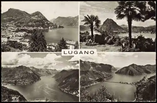Ansichtskarte Lugano 4 Bild Stadtansichten 1964