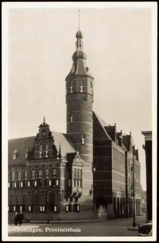Postkaart Groningen Provinciehuis 1954