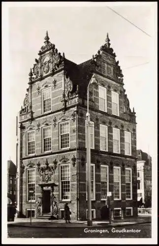Postkaart Groningen Goudkantoor 1954