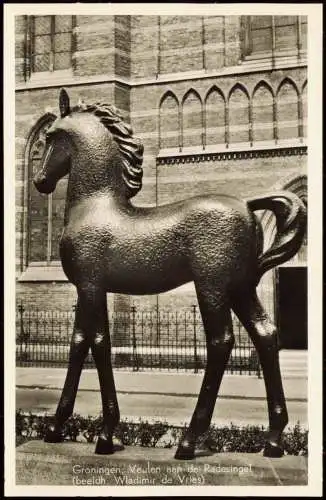 Postkaart Groningen Veulen aan de Radesingel 1960