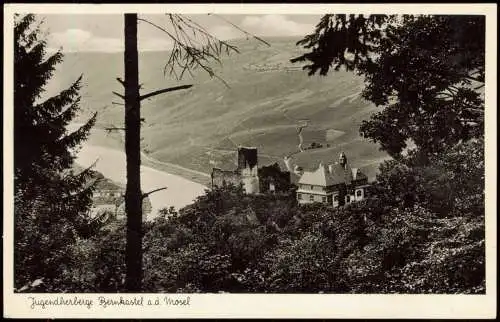 Ansichtskarte Bernkastel-Kues Berncastel-Cues Jugendherberge Mosel 1954