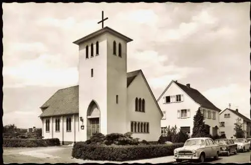 Ansichtskarte Sinzig am Rhein Adventskirche, Autos Einfamilienhäuser 1965