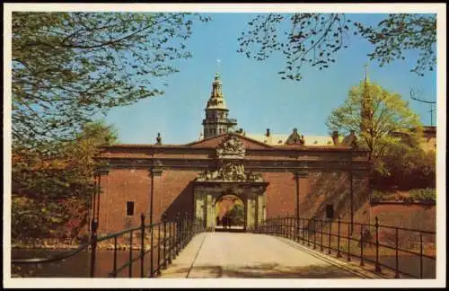 Postcard Helsingør Helsingör The Entry to Kronborg Castle 1968