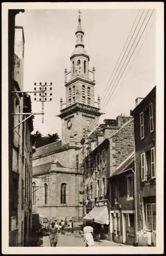 CPA Binic Bretagne Rue des Falaises et l'Eglise 1962