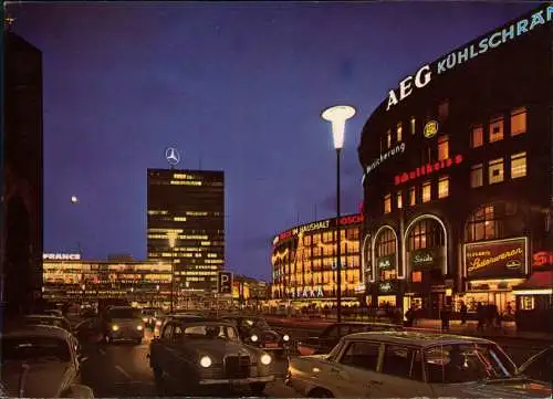 Charlottenburg-Berlin Kurfürstendamm u. Europa-Center bei Nacht 1967