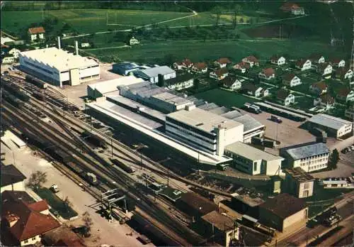Ansichtskarte Suhr Aargau GENOSSENSCHAFT MIGROS Luftbild 1973