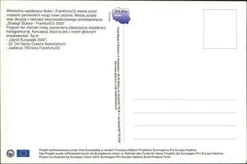 Postcard Slubice Słubice Landkarten AK 2003