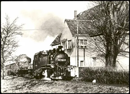 .Sachsen Weißeritztalbahn Dampflok 99 1794-9 zwischen Ulberndorf und Obercarsdorf 1983