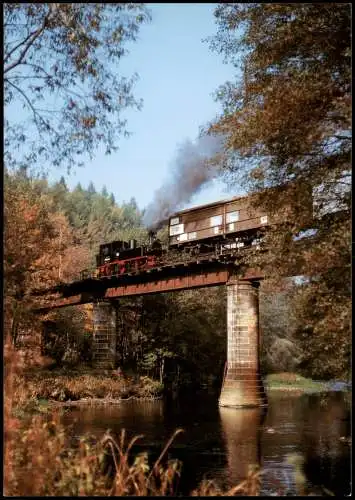 Jöhstadt (Erzgebirge) Schmalspurbahn Wolkenstein - Jöhstadt Brücke 1998