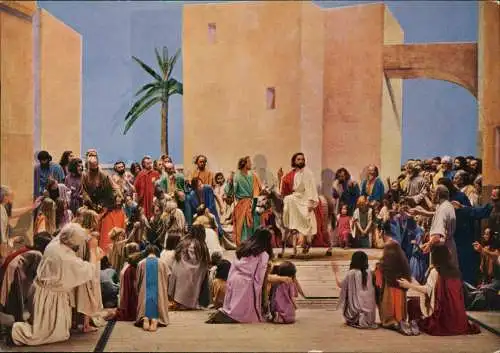Ansichtskarte Oberammergau Passionsspiele EINZUG IN JERUSALEM 1960