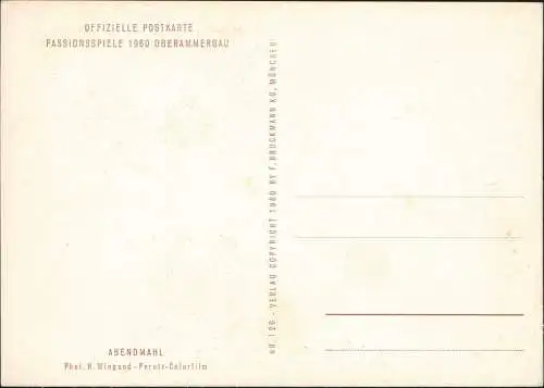 Ansichtskarte Oberammergau PASSIONSSPIELE   1960  Sonderstempel