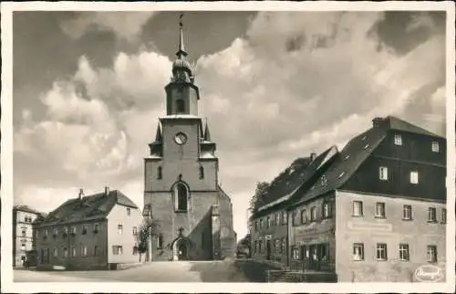 Ansichtskarte Oederan Kirchplatz - Fotokarte 1934