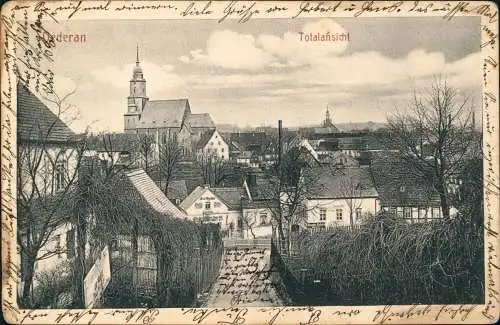 Ansichtskarte Oederan Totale - Straßenblick 1915