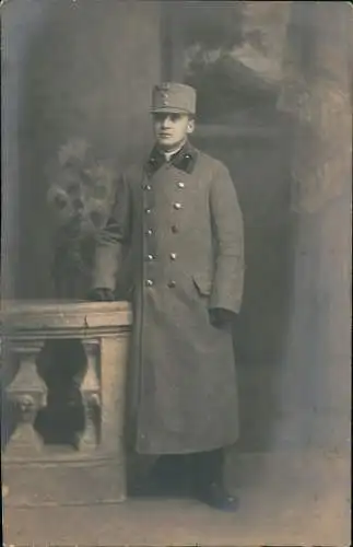 .Frankreich Patriotika France Atelierfoto französischer Soldat 1914