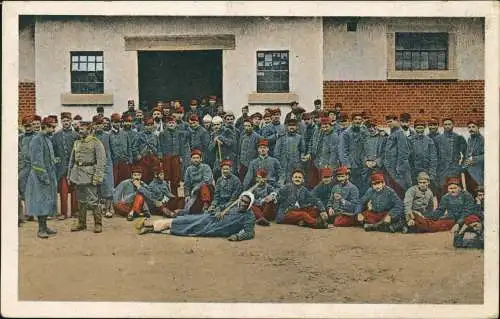 Grafenwöhr Truppenübungsplatz, Gruppenbild gefangene Franzosen 1917