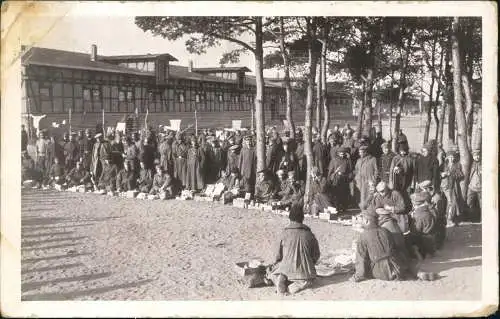 Postcard Hammerstein Czarne Gefangenenlager Russenmarkt Pommern 1915