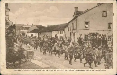 .Frankreich Vosges Vogesen - WK 1 Militaria Soldaten Stadt 1915 Feldpoststempel