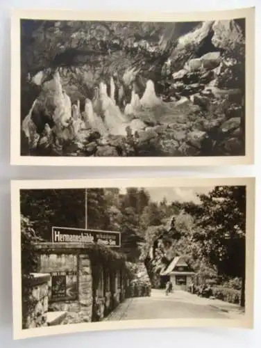 Ansichtskarte Rübeland 2 Postkarten Hermannshöhle Harz 1965