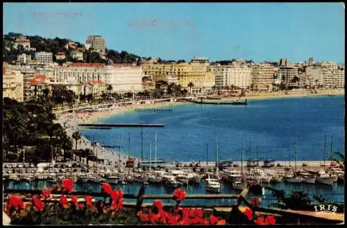 CPA Cannes Les Palaces, Hafen 1965  Maschienenstempel Porto