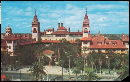 Postcard St. Augustine Florida Flagler College 1978  gel. US Air Mail