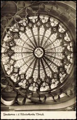 Ansichtskarte Ebrach Fensterrose i. d. Klosterkirche 1965