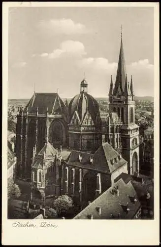 Ansichtskarte Aachen Aachener Dom, Stadt 1956  gel. 7 pfg. Theodor Heuss