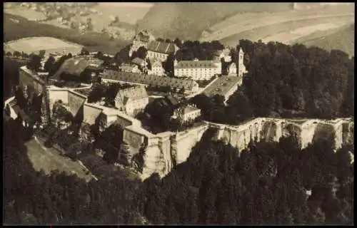 Ansichtskarte Königstein (Sächsische Schweiz) Luftbild Festung 1970