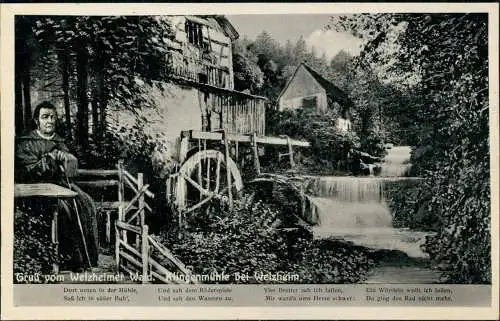 Ansichtskarte Welzheim Gruß vom Welzheimer Wald Klingenmühle 1940
