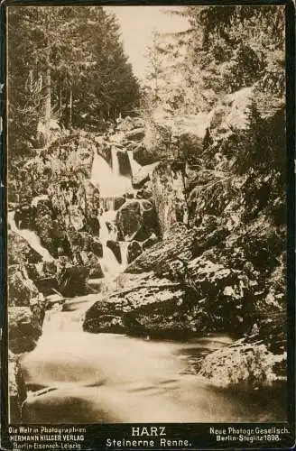 Ansichtskarte Wernigerode Steinerne Renne - Fotokarte 1898